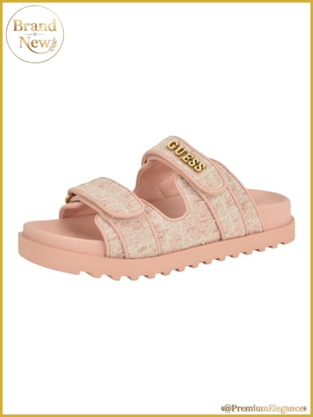 Women's Satin Dual Strap Slide Sandal, Textile/Faux Leather